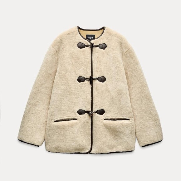 Zara Jackets & Blazers - Zara Sherpa Toggle Coat SZ XS
